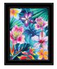 Tropical Flowers 3 Black Framed Print Wall Art