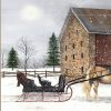 Set Of Two Sleigh Bells Ring 2 Black Framed Print Wall Art