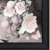 Set Of Two Noir Roses 2 Black Framed Print Wall Art