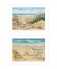 Set Of Two Sand Castle and Footprints 1 White Framed Print Wall Art