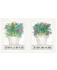 Set Of Two Succulents Dream and Believe White Framed Print Wall Art