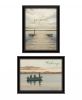 Set Of Two Lake Side Reprieve 1 Black Framed Print Wall Art