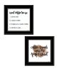 Set Of Two Coffee and Friends Recipe Black Framed Print Kitchen Wall Art