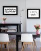 Set Of Two Lets Eat or Feed Them 2 Black Framed Print Kitchen Wall Art