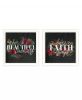 Set Of Two Cherish and Have Faith 3 White Framed Print Wall Art