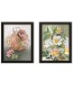 Set Of Two Farmhouse Daisies Black Framed Print Wall Art