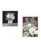 Set Of Two Lilac and Wild Plum Bouquet White Framed Print Wall Art