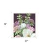 Set Of Two Lilac and Wild Plum Bouquet White Framed Print Wall Art