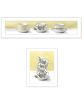 Set Of Two Teacups White Framed Print Kitchen Wall Art