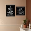 Set Of Two Wash Up Black Framed Print Bathroom Wall Art