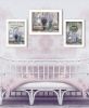 Set Of Three Love Life And Lavender White Framed Print Wall Art