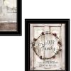 Set Of Two Our Family Blossoms Black Framed Print Wall Art