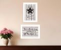 Set Of Two His Mercies and Thankful 1 White Framed Print Wall Art