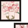 Set Of Two The Peonies 1 Black Framed Print Wall Art