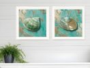 Set Of Two Azurica I and Sea II 2 White Framed Print Wall Art