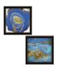 Set Of Two Perisse Cobalt 1 Black Framed Print Wall Art