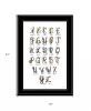 Flower Alphabet 2 Black Framed Print Wall Art