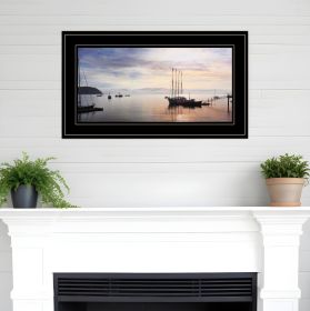 BAR HARBOR SILHOUETTES 3 Black Framed Print Wall Art