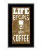 Life Begins After Coffee 3 Black Framed Print Wall Art