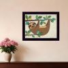 Hanging Sloth I 1 Black Framed Print Wall Art