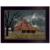 Dark and Stormy Night 1 Black Framed Print Wall Art