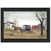 Going to Market Black Framed Print Wall Art