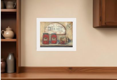 CHERRY JAM 3 White Framed Print Wall Art