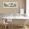 Garden Bath 1 White Framed Print Bathroom Wall Art