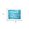 Beach Life 3 White Framed Print Wall Art