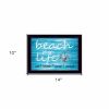 Beach Life 1 Black Framed Print Wall Art