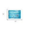 Beach Life 2 White Picture Frame Print Wall Art