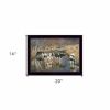 Fall Reflections Holsteins in River Black Framed Print Wall Art