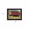 By the Red Barn Black Framed Print Wall Art