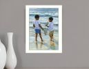 Ocean Discoveries White Framed Print Wall Art