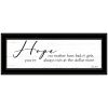 Hope Black Framed Print Wall Art