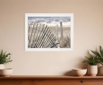 On The Coastline 1 White Framed Print Wall Art