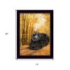 Fall Locomotive Black Framed Print Wall Art