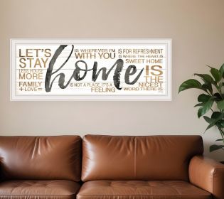 Home White Framed Print Wall Art