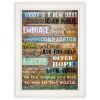 Today Is 1 White Framed Print Wall Art