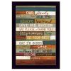 Our Family Rules 1 Black Framed Print Wall Art