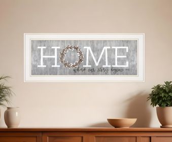 Home Where Our Story Begins White Framed Print Wall Art