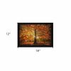 Autumn Leaves 4 Black Framed Print Wall Art