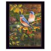 Bluebirds 1 Black Framed Print Wall Art