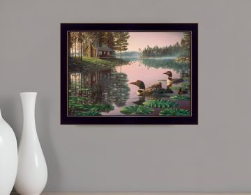 Northern Tranquility 1 Black Framed Print Wall Art