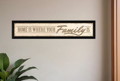 Home Is? 1 Black Framed Print Wall Art