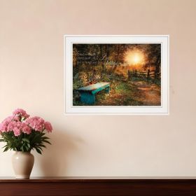 Show Me the Path 1 White Framed Print Wall Art