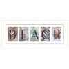 Beach 4 White Framed Print Wall Art