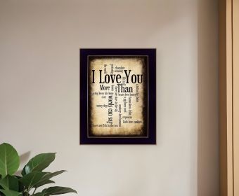 I Love You 1 Black Framed Print Wall Art