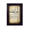 Grandpa Says Black Framed Print Wall Art