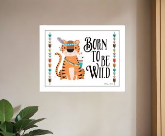 Born to be Wild 2 White Framed Print Wall Art